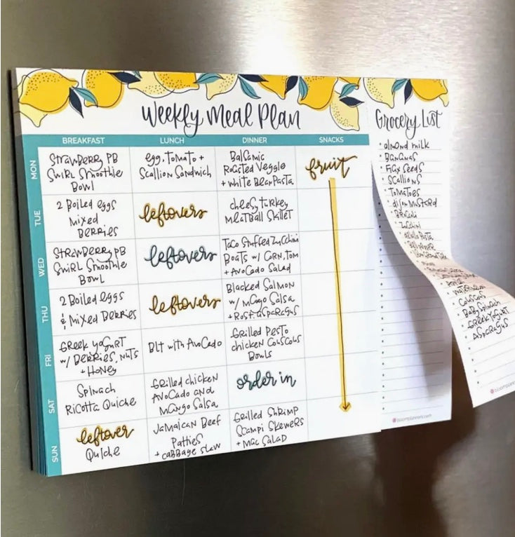 8.5x11 Horizontal Meal Planning Pad with Magnet