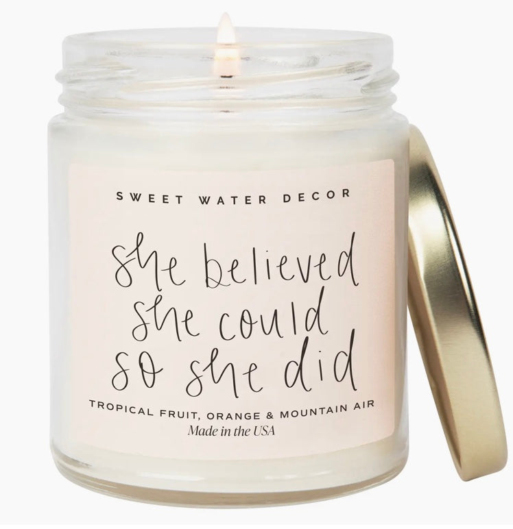 She Believed She Could 9 oz Soy Candle